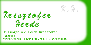 krisztofer herde business card